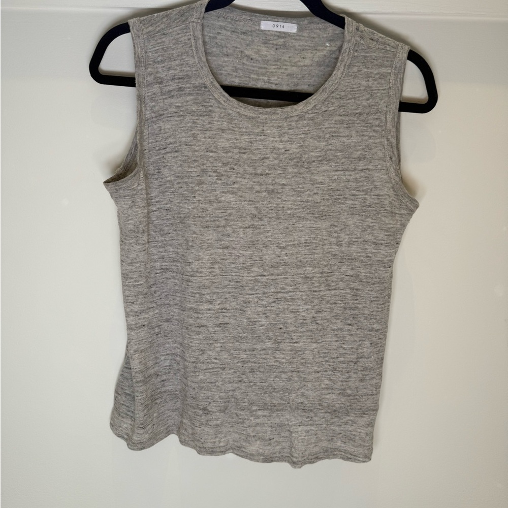 Casual Heather Gray Sleeveless Top